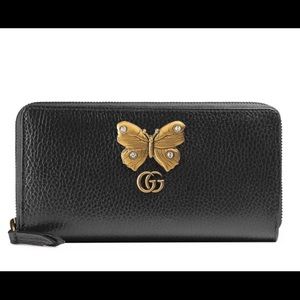 Gucci Wallet NIB RARE Farfalla Zip Around